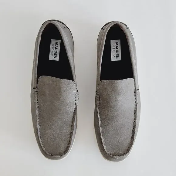 Madden Ortholite Gray Faux Leather Slip On Casual Loafers Men's Size 9.5 - Picture 4 of 6